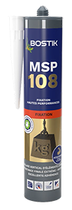 Mastic Colle MSP108 BOSTIK Blanc 290ml fixation hautes performances MS Polymères